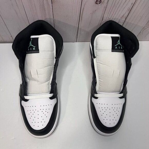 Nike Men\'s Air Jordan 1 Mid Shoes - White Green Glow Black DQ8426 103 main image 15